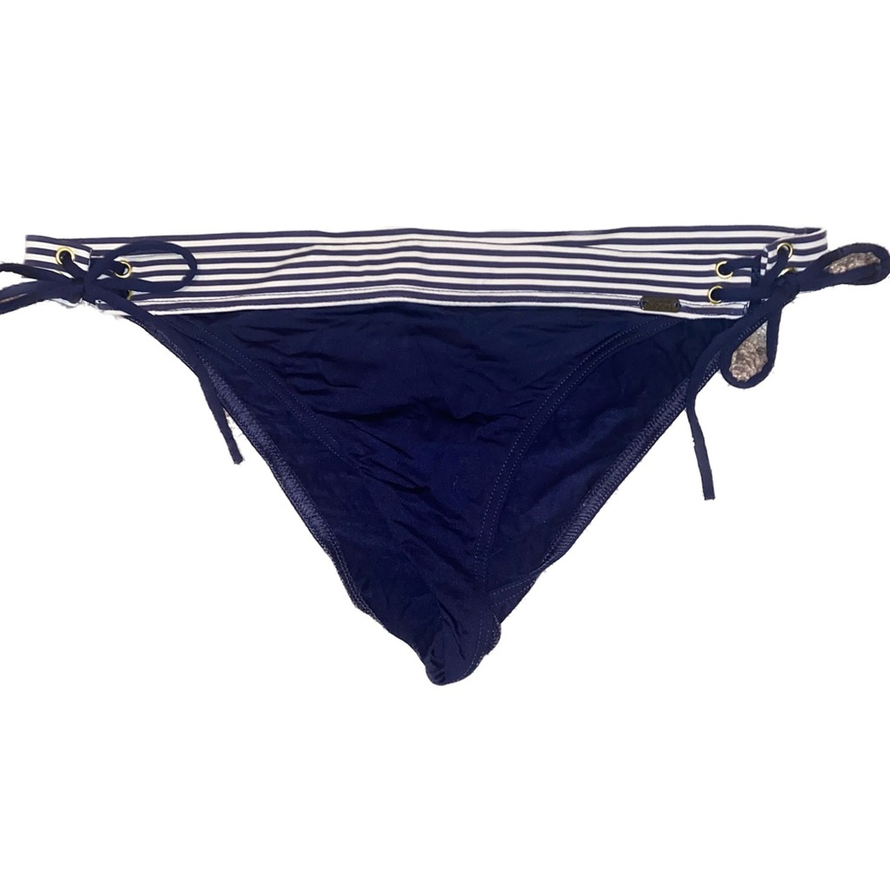 BananaMoon Navy / white striped bikini bottoms